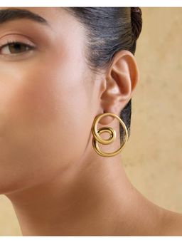 Indinoor - Gold Fibonacci Everyday Studs