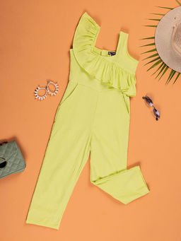 Purple United Kids - Girls Lime Green Jumpsuit