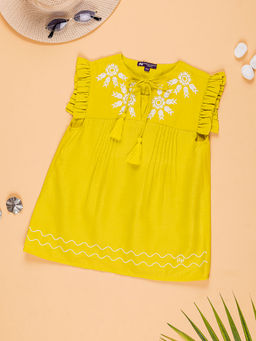 Purple United Kids - Girls Yellow Top