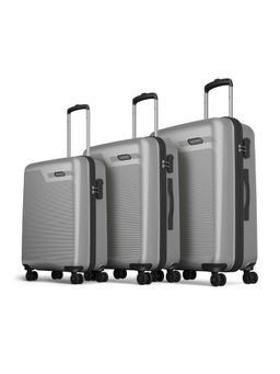 Aristocrat - Axis Silver Hard Luggage Trolley Bag (S/M/L) (Pack of 3)