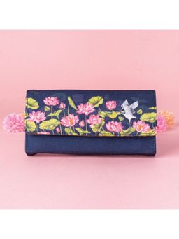 Strokes by Namrata Mehta - The Lotus Field Clutch Wallet