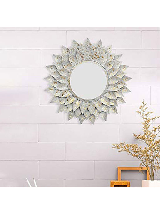 Buy eCraftIndia White Pattern Decorative Iron Handcrafted Wall