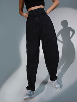 Hubberholme - Women High Rise Slouchy Fit Clean Look Stretchable Jeans
