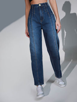 Hubberholme - Women Blue High-Rise Clean Look Stretchable Jeans