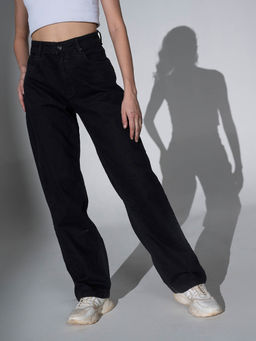 Hubberholme - Women Dad Fit High Rise Clean Look Stretchable Jeans