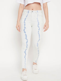 Madame - Women White Mid Waist Skinny Jeans