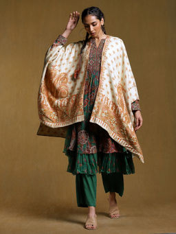 Ritu Kumar - Beige Printed Shrug