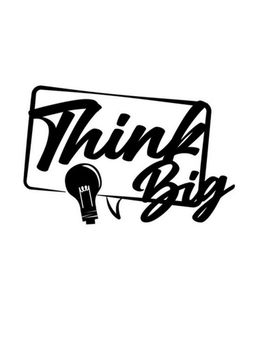 eCraftIndia - "Think Big" Black Wood Wall Art Cut out, Ready to Hang Home Decor