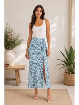 Cider - Spot Drawstring Split Skirt (XXS)