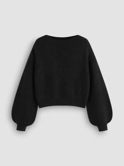Cider - Knit Boat Neck Long Sleeve Top