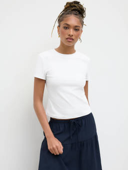 Cider - Cotton-blend Round Neckline Baby Tee