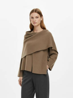Cider - Knit Asymmetrical Neck Split Cardigans