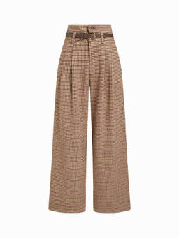 Cider - Belted High Rise Houndstooth Trouser