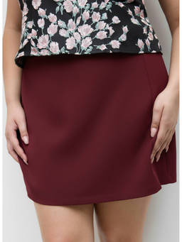 Cider - High Waist Zip Up Slit Mini Skirt Curve & Plus