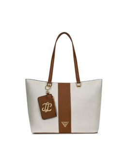 Lavie Signature - Womens Off White Edison Colorblock Tote Bag (L)