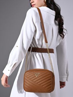Lavie Signature - Tan Dallas Womens Box Sling Bag (S)
