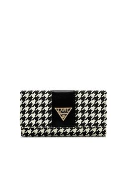 Lavie Signature - Womens Black & White Newark Large Flap Wallet (L)