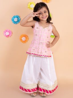 Tiny Pants - Baby Pink Gota Sharara (Set of 2)