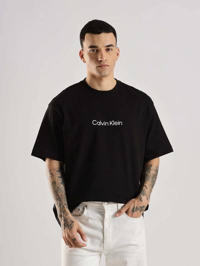 Black Logo Cotton T-Shirt