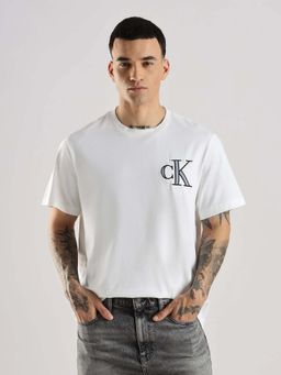 Calvin Klein - White Logo Cotton T-Shirt