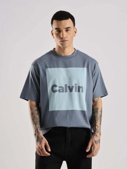 Calvin Klein - Grey & Green Cotton T-Shirt