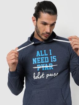 Campus Sutra - Men Printed Hooded Sweatshirt