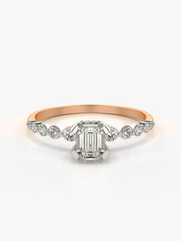 Valanova - Hallmarked 14K Rose Gold Certified Lab Grown Diamond Ring
