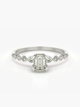 Valanova - Hallmarked 14K White Gold Certified Lab Grown Diamond Ring