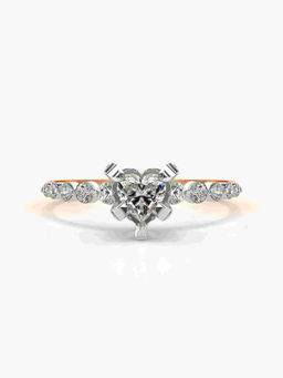 Valanova - Hallmarked 14K Rose Gold Certified Lab Grown Diamond Ring