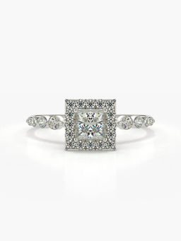 Valanova - Hallmarked 14K White Gold Certified Lab Grown Diamond Ring