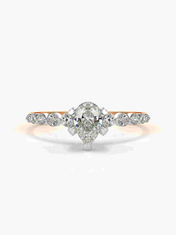 Valanova - Hallmarked 14K Rose Gold Certified Lab Grown Diamond Ring