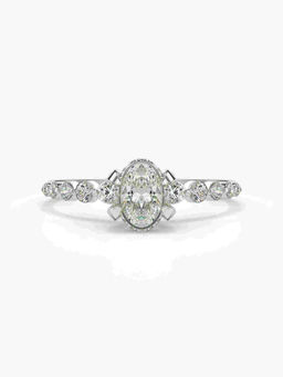 Valanova - Hallmarked 18K White Gold Certified Lab Grown Diamond Ring