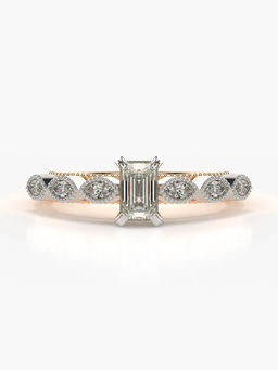 Valanova - Hallmarked 14K Rose Gold Certified Lab Grown Diamond Ring