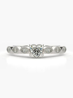 Valanova - Hallmarked 18K White Gold Certified Lab Grown Diamond Ring
