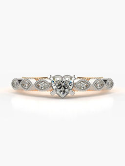 Valanova - Hallmarked 14K Rose Gold Certified Lab Grown Diamond Ring