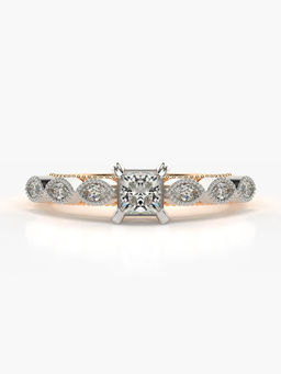 Valanova - Hallmarked 14K Rose Gold Certified Lab Grown Diamond Ring