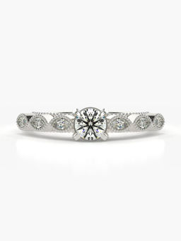 Valanova - Hallmarked 14K White Gold Certified Lab Grown Diamond Ring