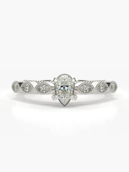 Valanova - Hallmarked 18K White Gold Certified Lab Grown Diamond Ring