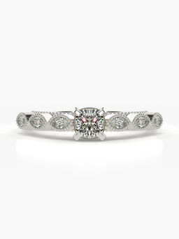 Valanova - Hallmarked 18K White Gold Certified Lab Grown Diamond Ring
