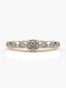 Valanova - Hallmarked 14K Rose Gold Certified Lab Grown Diamond Ring