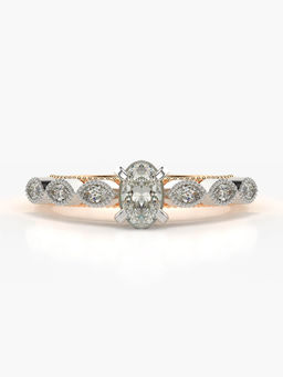 Valanova - Hallmarked 18K Rose Gold Certified Lab Grown Diamond Ring