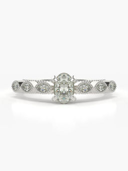 Valanova - Hallmarked 18K White Gold Certified Lab Grown Diamond Ring