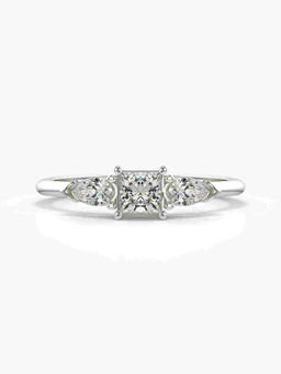 Valanova - Hallmarked 14K White Gold Certified Lab Grown Diamond Ring