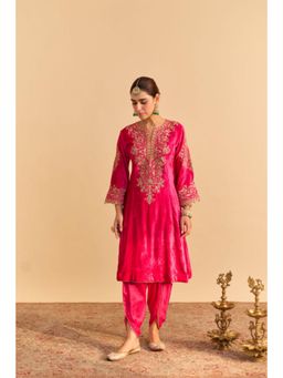 Sheetal Batra - Eira Pink Embroidered Kurta With Dhoti