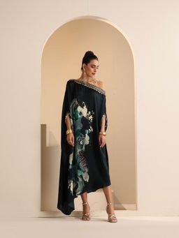 SAKSHI G CHAWLA - Modal One Shoulder Multi-Color Printed Kaftan Dress