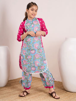 PSPeaches - Girls Multi-Color Kurta with Salwar (Set of 2)
