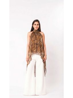 IS.U - Women Multi-Color Chiffon Paisley Top