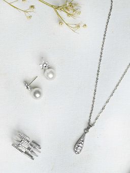 Joker and Witch - Crystal Silver Jewellery Set for Women