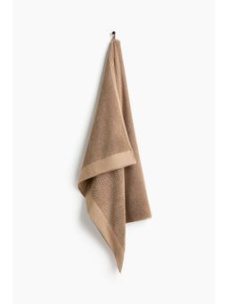 H&M - Brown Cotton terry bath sheet