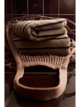 H&M - Brown Striped guest towel